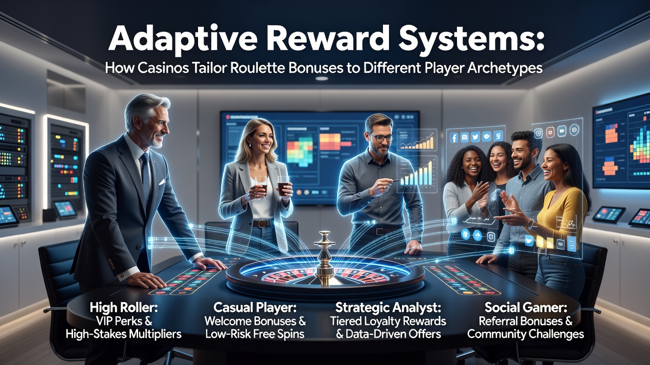 Casino dashboard displaying segmented player data and roulette bonus customization tools