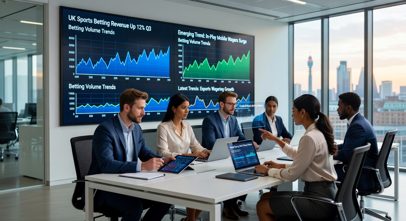 Graph showing UK gambling industry gross gambling yield trends over recent quarters, highlighting Q2 2025 figures