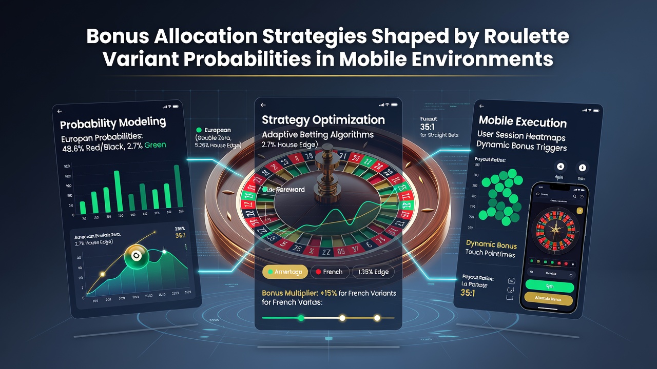 Analytics dashboard displaying roulette variant probability curves and corresponding bonus allocation tiers on a mobile device