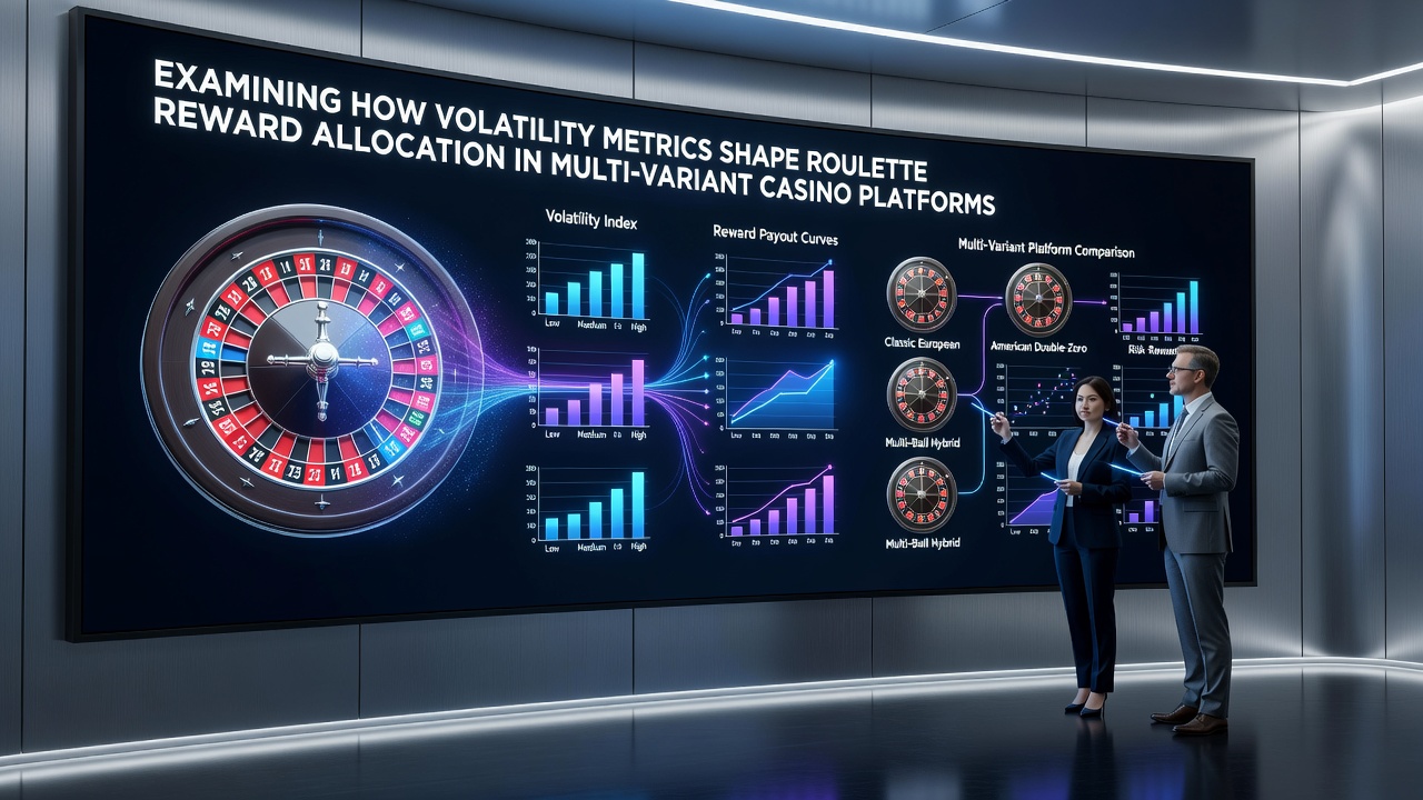 Data dashboard showing volatility metrics influencing roulette bonus allocation across platform variants