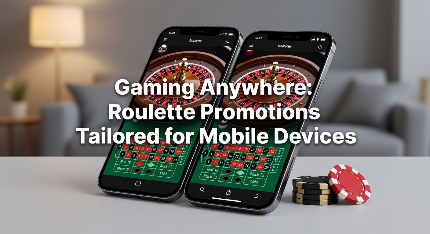 Smartphone displaying a vibrant roulette wheel with mobile-exclusive promotion banners overlayed, highlighting seamless on-the-go gaming