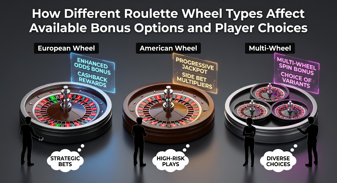 Roulette wheel types comparison showing European, American, and French designs side by side