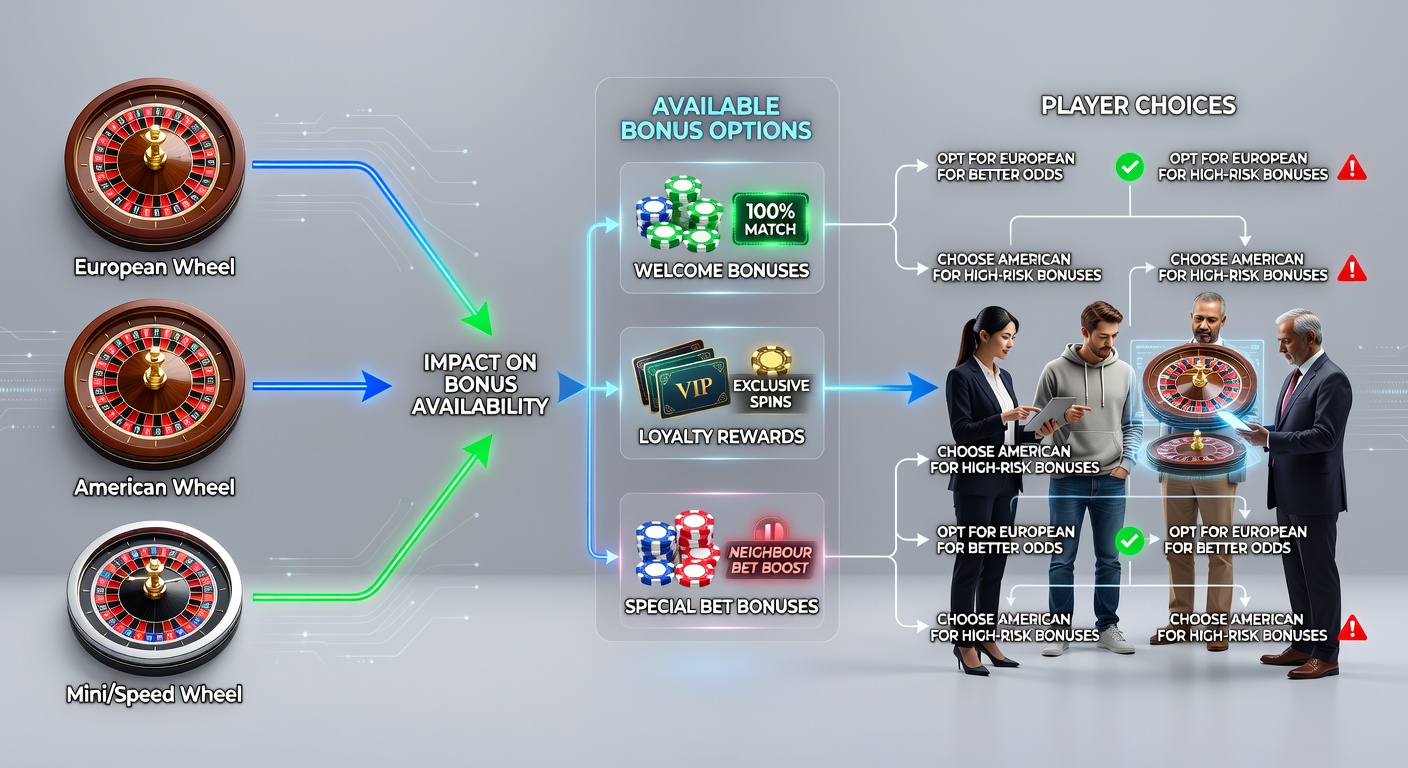 Player interface showing bonus terms varying by roulette wheel selection
