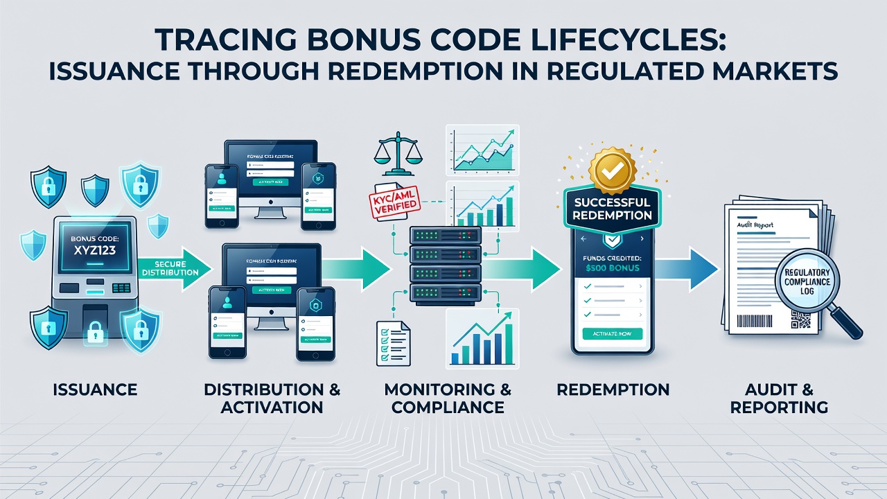 Illustration of redemption process with compliance checkpoints in regulated gambling environments
